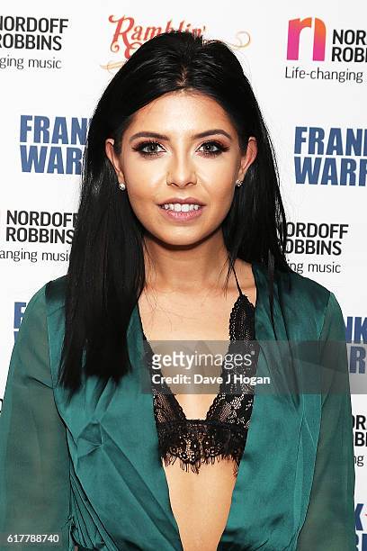 Cara De la Hoyde attends the Nordoff Robbins Boxing Dinner at the London Hilton Park Lane on October 24, 2016 in London, England.