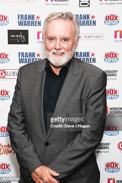 Roger Taylor attends the Nordoff Robbins Boxing Dinner at the London Hilton Park Lane on October 24, 2016 in London, England.