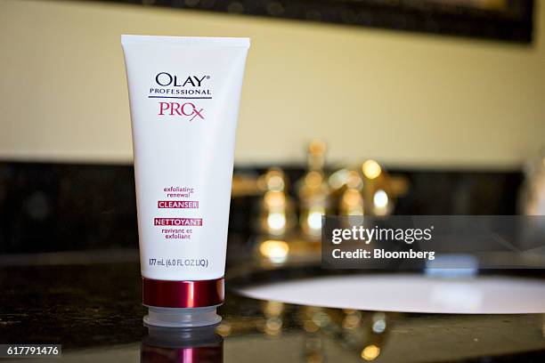 Procter & Gamble Co. Olay brand facial cleanser is arranged for a photograph in Tiskilwa, Illinois, U.S., on Monday, Oct. 24, 2016. Procter & Gamble...