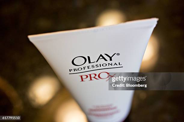 Procter & Gamble Co. Olay brand facial cleanser is arranged for a photograph in Tiskilwa, Illinois, U.S., on Monday, Oct. 24, 2016. Procter & Gamble...