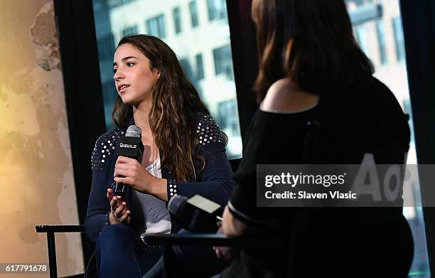 Olympic gold medalist Aly Raisman visits AOL BUILD to talk about her decorated gymnastics career at AOL HQ on October 24, 2016 in New York City.