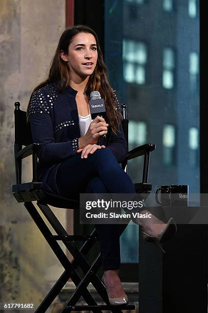 Olympic gold medalist Aly Raisman visits AOL BUILD to talk about her decorated gymnastics career at AOL HQ on October 24, 2016 in New York City.