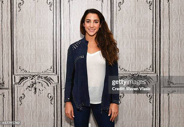 Olympic gold medalist Aly Raisman visits AOL BUILD to talk about her decorated gymnastics career at AOL HQ on October 24, 2016 in New York City.