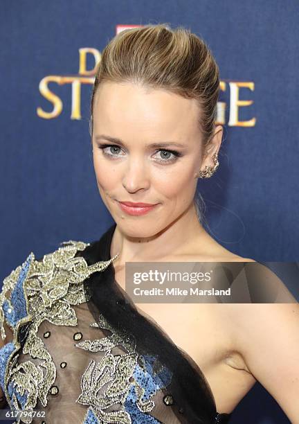 Rachel McAdams attends the red carpet launch event for "Doctor Strange" on October 24, 2016 in London, United Kingdom.