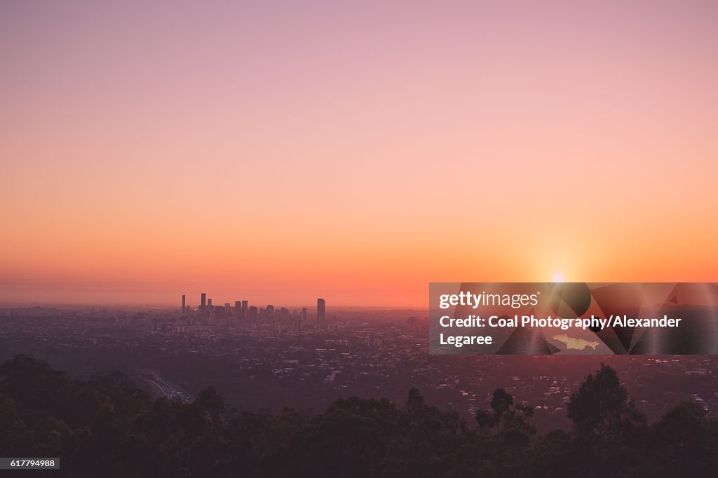 Sunrise over Brisbane