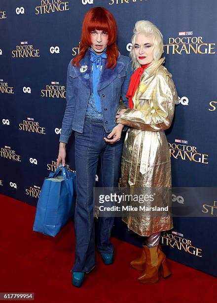 Pam Hogg attends the red carpet launch event for "Doctor Strange" on October 24, 2016 in London, United Kingdom.