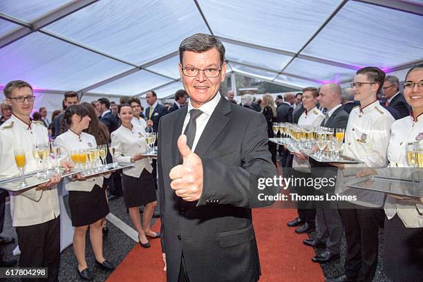 Star cook Harald Wohlfahrt attend the 'Busche Gala 2016' at Schlosshotel on October 24, 2016 in Kronberg, Germany. The publisher 'Busche' honored...