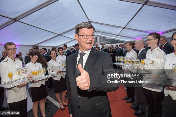 Star cook Harald Wohlfahrt attend the 'Busche Gala 2016' at Schlosshotel on October 24, 2016 in Kronberg, Germany. The publisher 'Busche' honored...