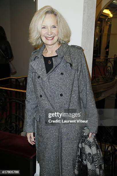 Actress Marie-Christine Adam attends "L'Heureux Elu" theater play premiere at Theatre de La Madeleine on October 24, 2016 in Paris, France.