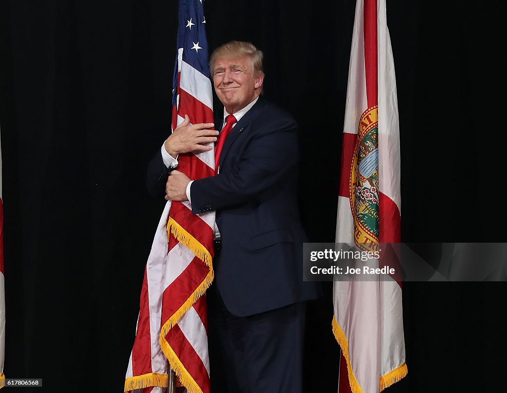 GOP Presidential Candidate Donald Trump Holds Campaign Rally In Tampa, Florida