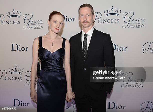Dancers Gillian Murphy and Ethan Stiefel attend the 2016 Princess Grace Awards Gala with presenting sponsor Christian Dior Couture at Cipriani 25...