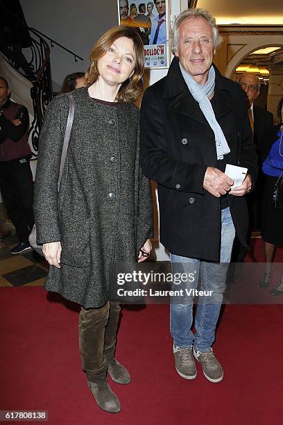 Alexandra Kazan and Francois Bernheim attend "L'Heureux Elu" theater play premiere at Theatre de La Madeleine on October 24, 2016 in Paris, France.