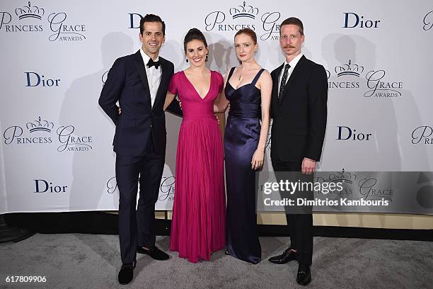 Dancers Tiler Peck, Robert Fairchild, Gillian Murphy and Ethan Stiefel attend the 2016 Princess Grace Awards Gala with presenting sponsor Christian...