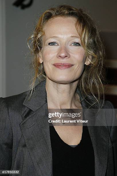 Actress Mathilde Penin attends "L'Heureux Elu" theater play premiere at Theatre de La Madeleine on October 24, 2016 in Paris, France.