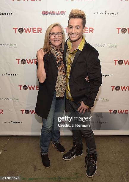 Meredith Vieira and Frankie Grande attend the Broadway for Orlando screening of "Tower" at Neuehouse on October 24, 2016 in New York City.