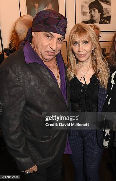 Steven Van Zandt, Maureen Van Zandt attend a private view of Bill Wyman's photographic exhibition "Around The World In 80 Years", marking his 80th...