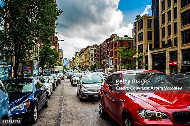 chelsea in the afternoon - traffic jam stock-fotos und bilder