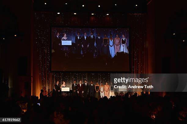 Gillian Murphy and Ethan Stiefel annouce the 2016 Princess Grace Dance Award Winners Tyson Clark, Riley O'Flynn, Marc Crousillat, Jeffery Duffy,...