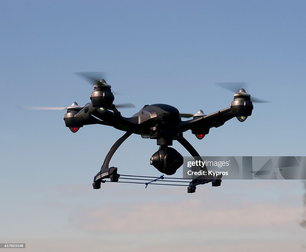 Europe, Germany, Bavaria, View Of Drone (Or Drohne) Mid-Air Flying