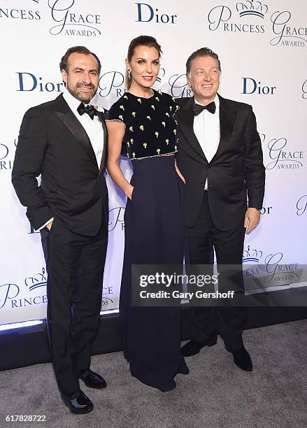 Makram Azar, Mar Flores and Elias Sacal attend the 2016 Princess Grace Awards Gala at Cipriani 25 Broadway on October 24, 2016 in New York City.