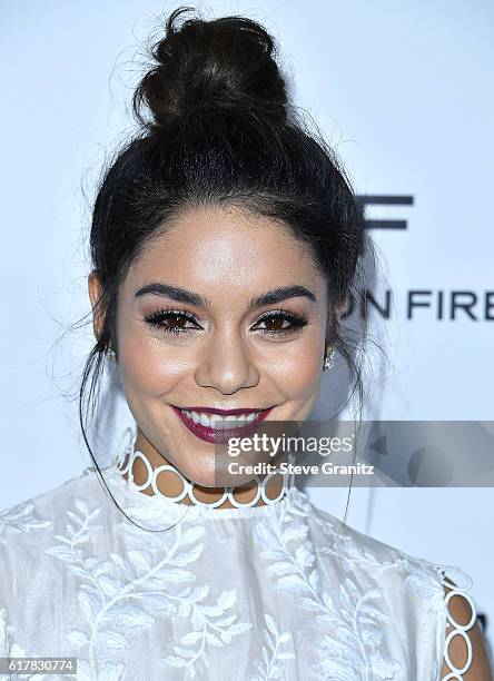 Vanessa Hudgens arrives at the 23rd Annual ELLE Women In Hollywood Awards at Four Seasons Hotel Los Angeles at Beverly Hills on October 24, 2016 in...