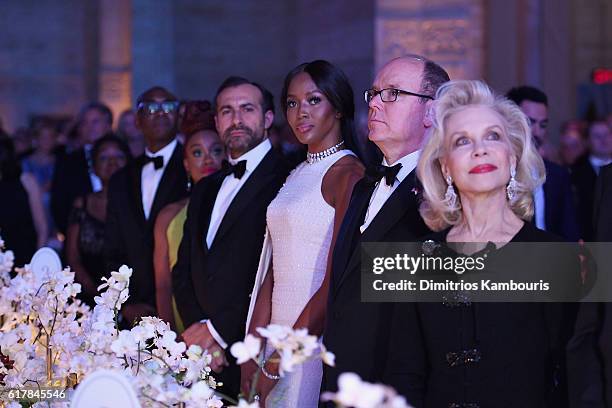 Naomi Campbell and His Serene Highness Prince Albert II of Monaco attend the 2016 Princess Grace Awards Gala with presenting sponsor Christian Dior...