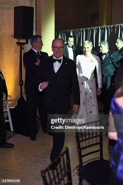Prince Albert II of Monaco and Princess Charlene of Monaco attend the 2016 Princess Grace Awards Gala with presenting sponsor Christian Dior Couture...
