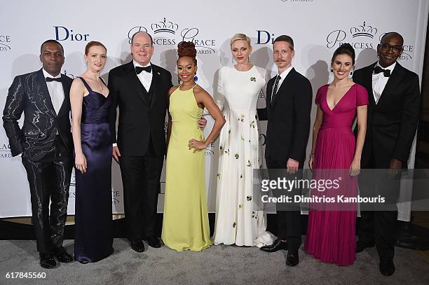 Leslie Odom Jr., Gillian Murphy, His Serene Highness Prince Albert II of Monaco, Camille A. Brown, Her Serene Highness Princess Charlene of Monaco,...