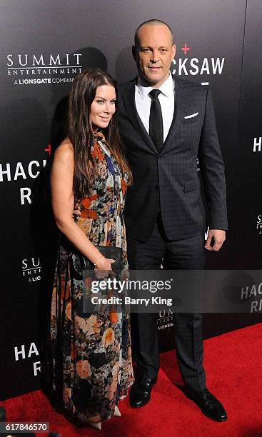 Actor Vince Vaughn and wife Kyla Weber attend screening of Summit Entertainment's 'Hacksaw Ridge' at Samuel Goldwyn Theater on October 24, 2016 in...
