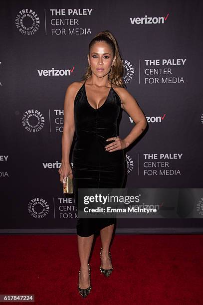 Personality Jackie Guerrido arrives at The Paley Center for Media's Hollywood Tribute to Hispanic Achievements in Television event at the Beverly...