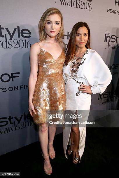 Actress Skyler Samuels and fashion designer Monique Lhuillier attend the 2nd Annual InStyle Awards at Getty Center on October 24, 2016 in Los...