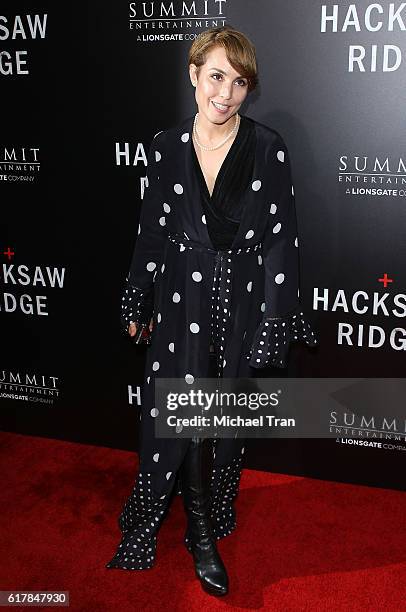 Noomi Rapace arrives at the Los Angeles premiere of "Hacksaw Ridge" held at Samuel Goldwyn Theater on October 24, 2016 in Beverly Hills, California.