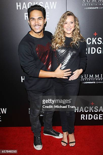 Carlos PenaVega and Alexa PenaVega arrive at the Los Angeles premiere of "Hacksaw Ridge" held at Samuel Goldwyn Theater on October 24, 2016 in...