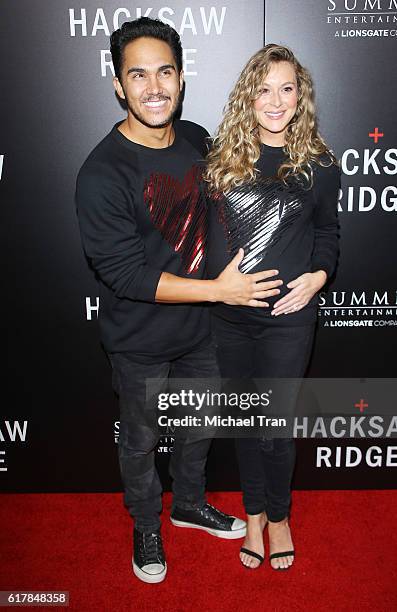 Carlos PenaVega and Alexa PenaVega arrive at the Los Angeles premiere of "Hacksaw Ridge" held at Samuel Goldwyn Theater on October 24, 2016 in...