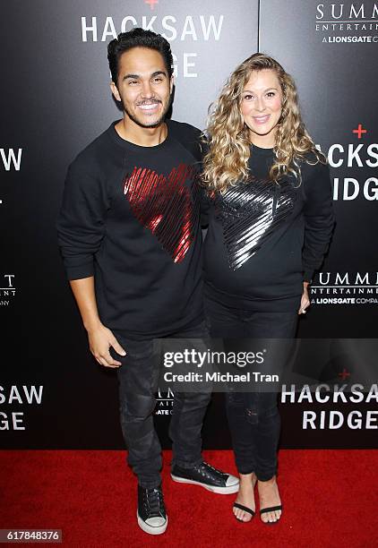 Carlos PenaVega and Alexa PenaVega arrive at the Los Angeles premiere of "Hacksaw Ridge" held at Samuel Goldwyn Theater on October 24, 2016 in...