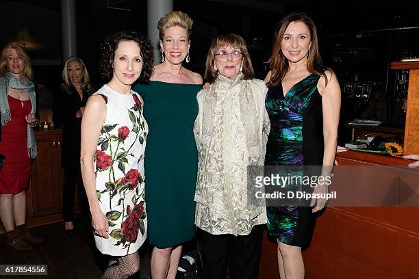Bebe Neuwirth, honoree Marin Mazzie, Phyllis Newman, and Donna Murphy attend the 20th anniversary of "Nothing Like a Dame" benefit performance after...
