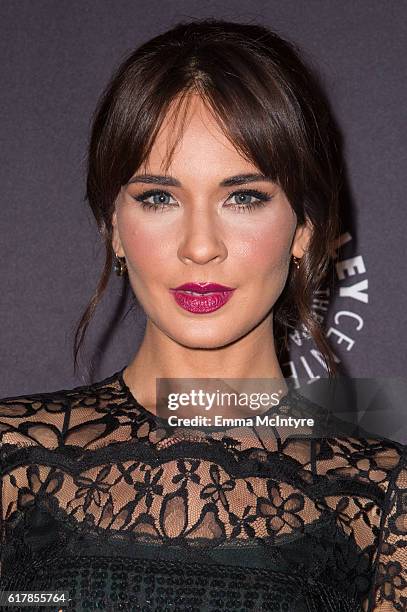 Actress Adriana Louvier arrives at The Paley Center for Media's Hollywood Tribute to Hispanic Achievements in Television event at the Beverly...