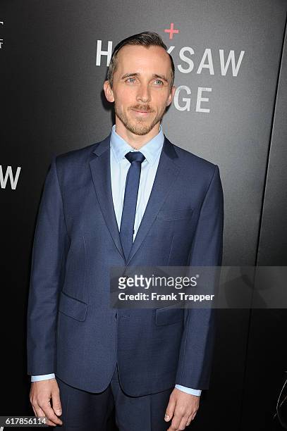 Actor Benedict Hardie attends the screening of Summit Entertainment's "Hacksaw Ridge" held at the Samuel Goldwyn Theater on October 24, 2016 in...