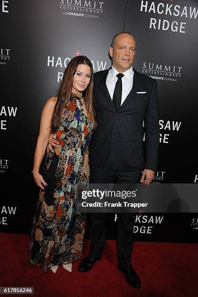 Actor Vince Vaughn and wife Kyla Weber attend the screening of Summit Entertainment's "Hacksaw Ridge" held at the Samuel Goldwyn Theater on October...