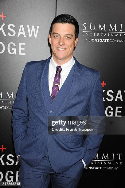 Actor James MacKay attends the screening of Summit Entertainment's "Hacksaw Ridge" held at the Samuel Goldwyn Theater on October 24, 2016 in Beverly...