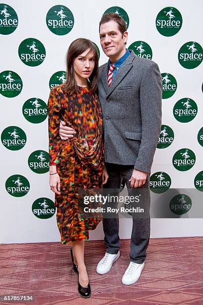 Hallie Newton and Adam Rapp attend first annual Farm In the City Gala at Sun West Studios, on October 24, 2016 in New York City.