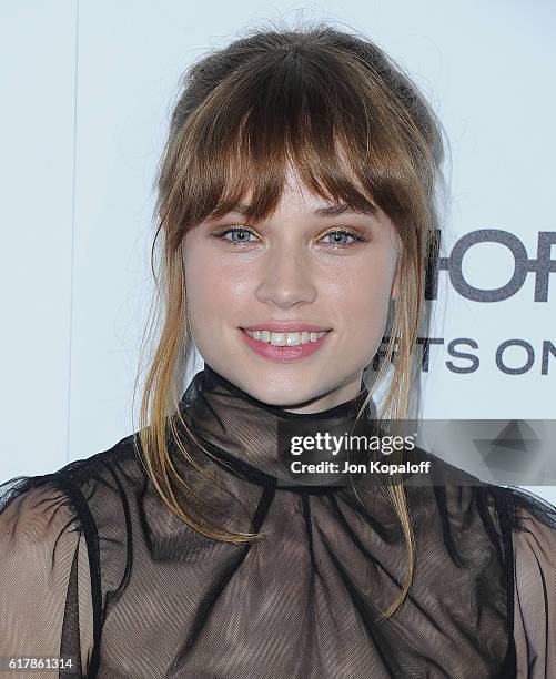 Actress Makenzie Leigh arrives at the 23rd Annual ELLE Women In Hollywood Awards at Four Seasons Hotel Los Angeles at Beverly Hills on October 24,...