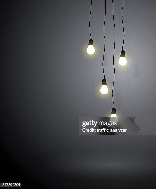 lightbulbs - lightbulb dangling stock illustrations