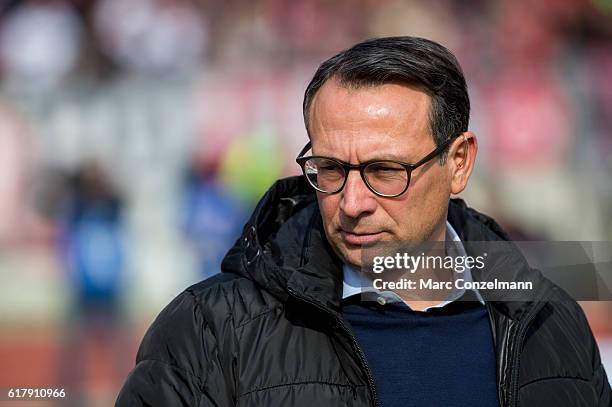 Martin Bader, managing Director of Hannover 96 seen before the Second Bundesliga match between 1. FC Nuernberg and Hannover 96 at Arena Nuernberg on...