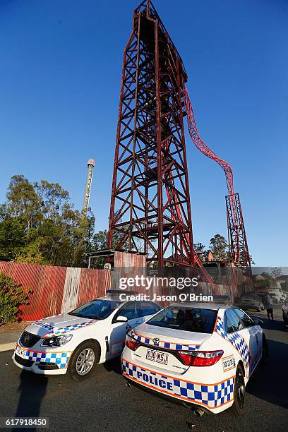 General view at Dreamworld on October 25, 2016 in Gold Coast, Australia. Four people have been confirmed dead following an accident on the Thunder...