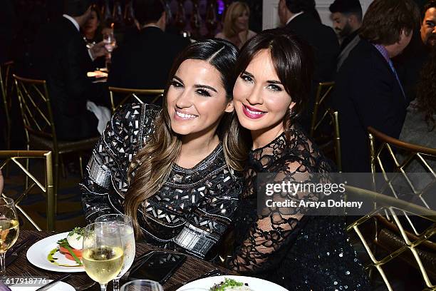 Maite Perroni and Adriana Louvier attend the The Paley Center for Media's Hollywood Tribute to Hispanic Achievements in Television at the Beverly...
