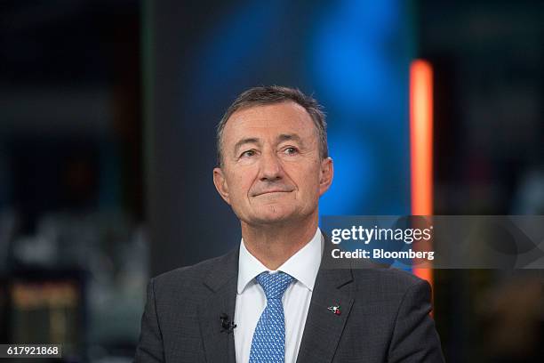 Bernard Charles, chief executive officer of Dassault Systemes SA, pauses during a Bloomberg Television interview in London, U.K., on Tuesday, Oct....