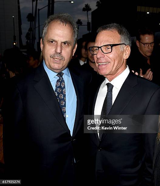 Producers Bill Mechanic and David Permut arrive at the screening of Summit Entertainment's "Hacksaw Ridge" at the Samuel Goldwyn Theater on October...