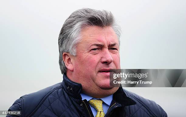 Trainer Paul Nicholls at Chepstow Racecourse on October 25, 2016 in Chepstow, Wales.