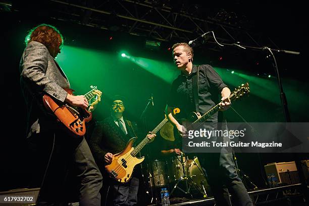 American musician Jason Isbell and his band performing live on stage at the O2 Academy in Bristol, on January 20, 2016.